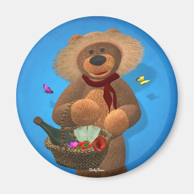 Íman Ursos Dinky: Hora do Picnic (Frente)