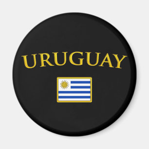 Íman Uruguai dourado