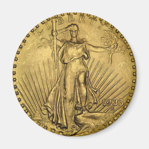 ÍMAN US$ 20 PIECE DOURADA