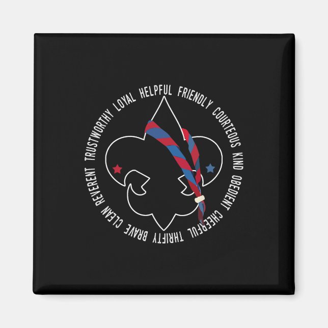 Íman Us America Flag Scouting Law For Kids  (Frente)