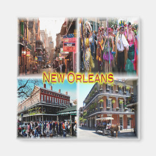 Íman US New Orleans - Bourbon Street - Mardi Gras -