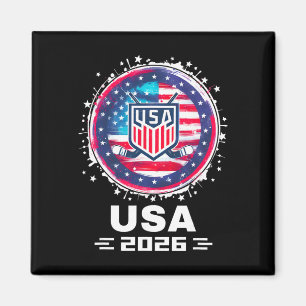 Íman Usa 2026 Hóquei Bandeira Americana Mulheres Homens