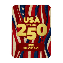 Íman USA 250 Years Patriotic Red White Blue with Gold