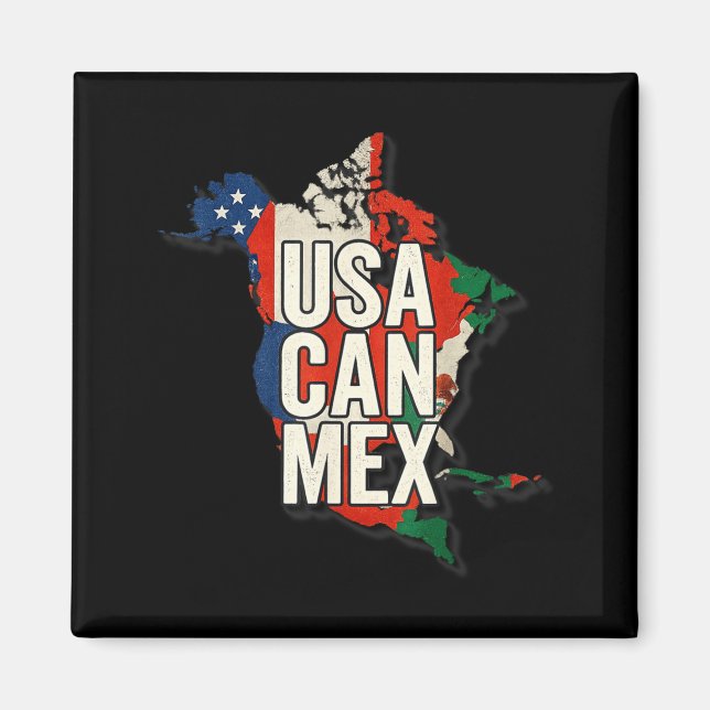 Íman Usa Can Mex Soccer North America Football Fan  (Frente)