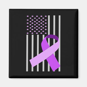 Íman USA Flag Alzheimer Ribbon Alzheimer Disease Awaren