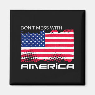Íman Usa patriótico - bandeira americana liberdade - or