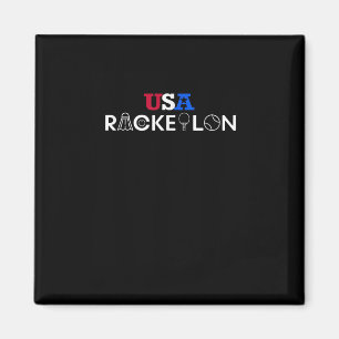Íman Usa Racketlon - Tênis de Mesa Badminton Squash Tên