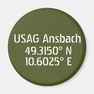 Íman USAG Ansbach Latitude Longitude