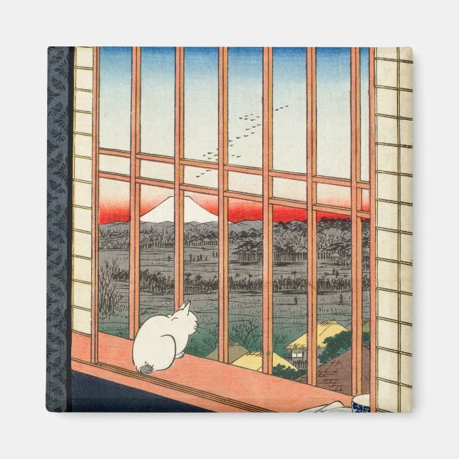Íman Utagawa Hiroshige - Campos de arroz Asakusa (Frente)