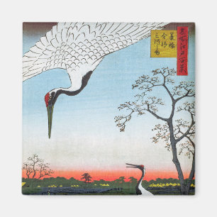 Íman Utagawa Hiroshige - Minowa, Kanasugi, Mikawashima