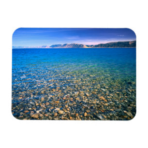 Íman UTAH. EUA. Água clara do Bear Lake revela