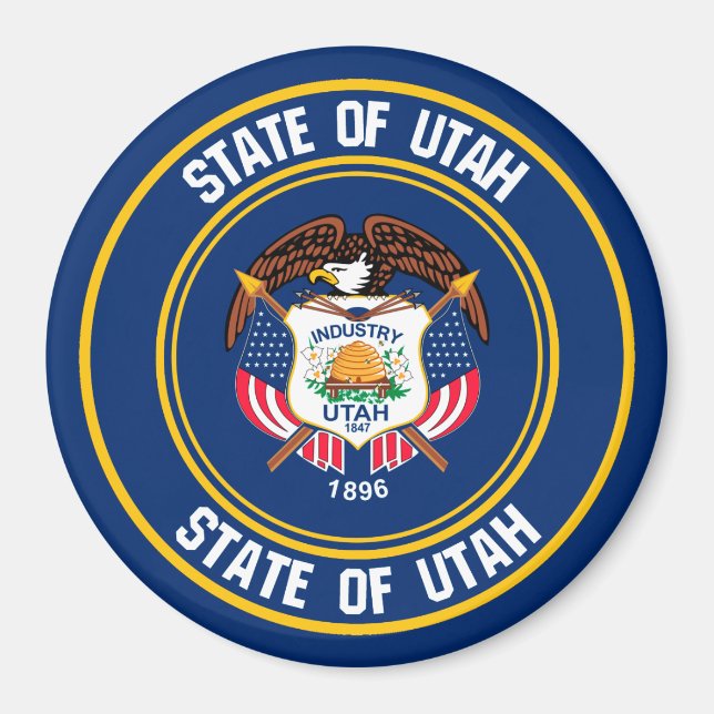 Íman Utah Round Emblem (Frente)