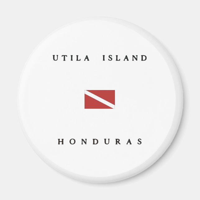 Íman Utila Island Honduras Scuba Dive Flag (Frente)