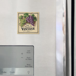 Íman Uvas de moda antiga, vinho púrpura e vinho preto