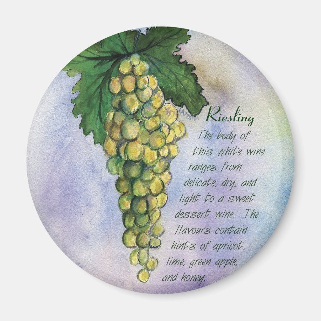 Íman Uvas de vinho em Riesling (Frente)