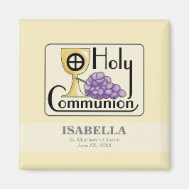 Íman Uvas e Cálice da Primeira Comunhão, Personalizável
