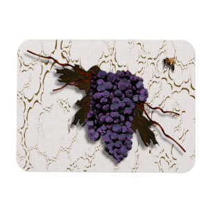 Íman Uvas Roxas Elegantes Rústicas