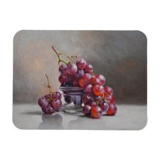 Íman Uvas Vermelhas Natureza Morta - de Pintura a Óleo