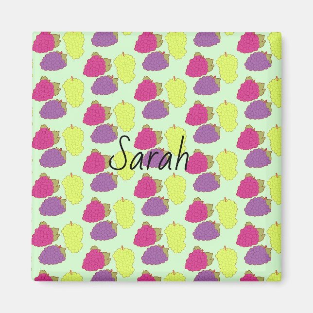 Íman Uvas Vermelhas, Verdes E Roxas (Frente)