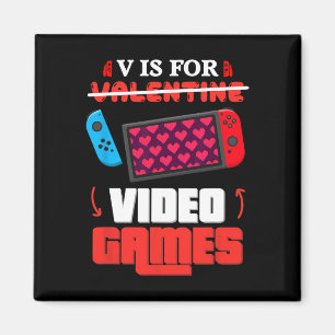 Íman V É Para Jogos De Vídeo Coração Gamer Dia Dos Namo