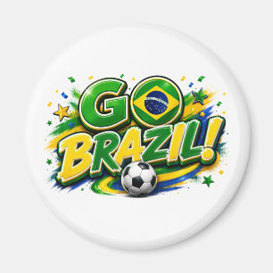 Íman Vá Brasil Fã de Futebol Patriótico Ma Brasileiro