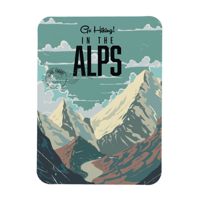 Íman Vá fazer trilhas nos Alpes (Vertical)
