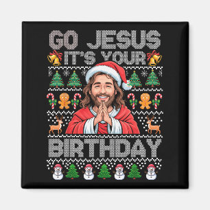 Íman Vá Jesus É Seu Aniversário Feliz Natal Menino Meni