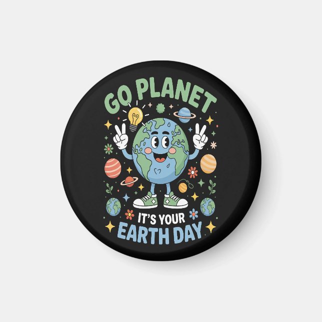 Íman Vá Planeta É Seu Dia da Terra (Frente)