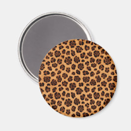 Íman Vá Selvagem Estampa de Leopardo Dourado Bege Laran
