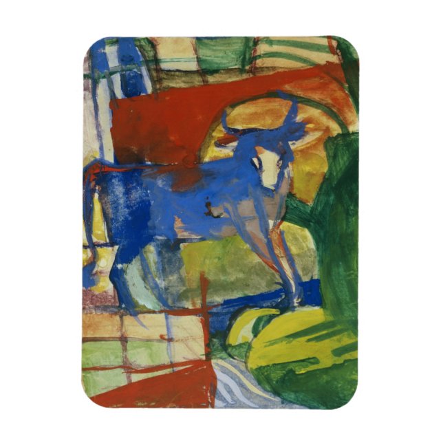 Íman Vaca azul, 1914 (tempera no papel) (Vertical)
