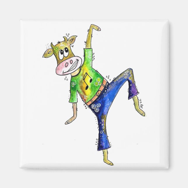 Íman Vaca branca dançante (Frente)