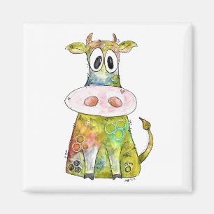 Íman Vaca branca e colorida