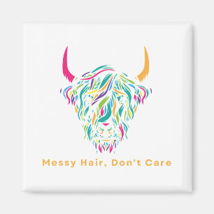 Íman Vaca das Terras Altas Cabelo Desgrenhado Não Me Im