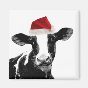 Íman Vaca do papai noel - vaca de leiteria que veste o