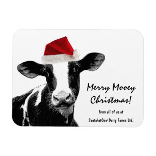 Íman Vaca do papai noel - vaca do Natal da leiteria de