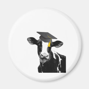 Íman Vaca engraçada da graduação dos parabéns no bo