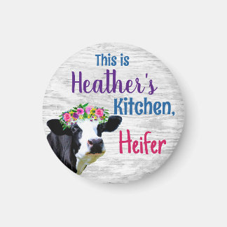 Íman Vaca Heifer de Cozinha Personalizada