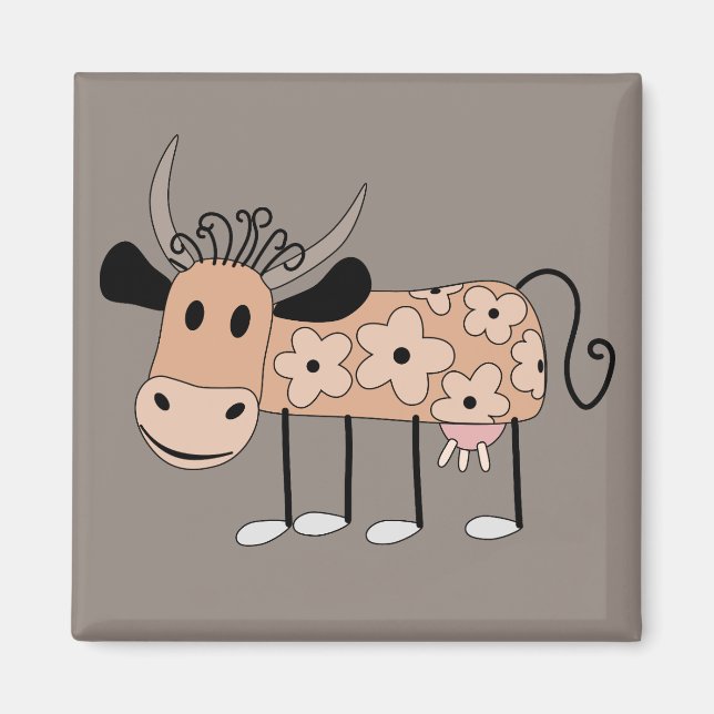 Íman Vaca ilustrada (Frente)