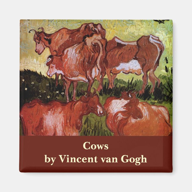 Íman Vacas (após Jordaens) por Vincent van Gogh (Frente)