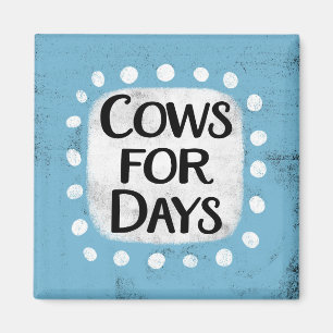 Íman Vacas Para Mídia De Frigorífico
