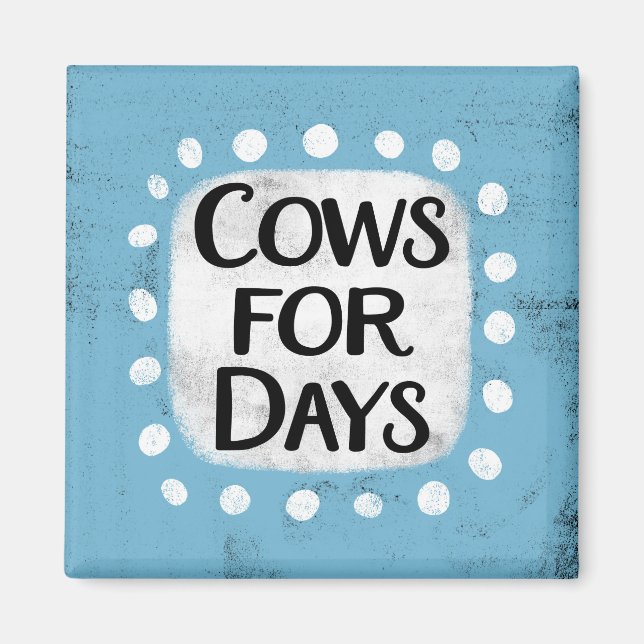 Íman Vacas Para Mídia De Frigorífico (Frente)
