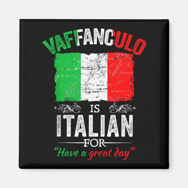 Íman Vaffanculo Tenha Um Ótimo Dia Dito Italiano Engraç (Frente)