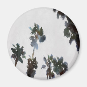 Íman Vaga Palmas Tropicais Cores Artísticas
