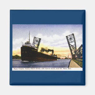 Íman Vagão Vazio Passando Pela Ponte De Base, Soo Lock