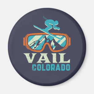 Íman Vail Colorado Retro Skiting Snowboard
