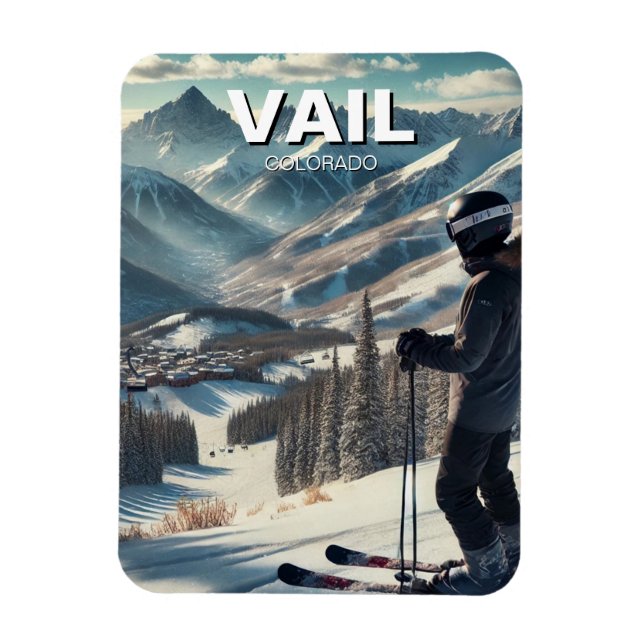 Íman Vail Colorado Ski Snowboard (Vertical)