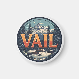 Íman Vail colorado vintage esqui neve de inverno ao ar