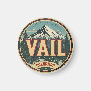 Íman Vail colorado vintage esqui neve inverno ao ar liv