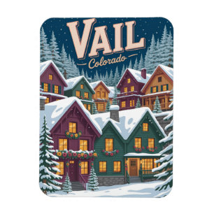 Íman Vail colorado vintage esqui neve inverno ao ar liv
