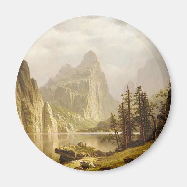 Íman Vale do Yosemite do Rio Bierstadt Albert Merced (Frente)
